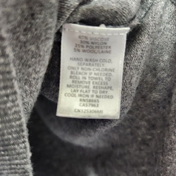 Caslon 3-in-1 Side Slit Convertible Cowl Neck Sweater Tunic Size Large Gray - Picture 12 of 12